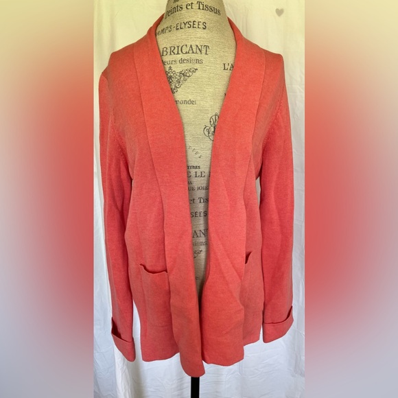 REPEAT Womens Vintage Luxe Front Pocket Cardigan in Flamingo Sz 38/S - Picture 1 of 10